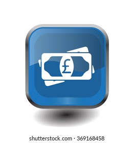 Flat icon of money (sterling) vector icon