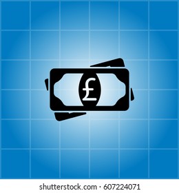 Flat icon of money (sterling) vector icon