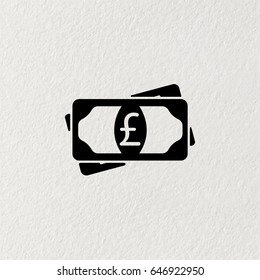 Flat icon of money (sterling) vector icon