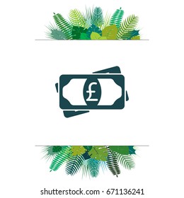 Flat icon of money (sterling) vector icon