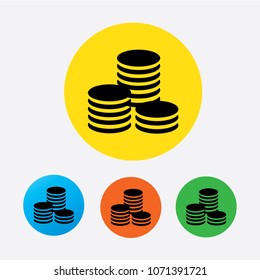 Flat icon of money vector icon