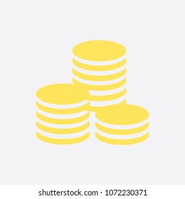 Flat icon of money vector icon