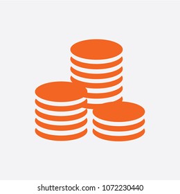 Flat icon of money vector icon