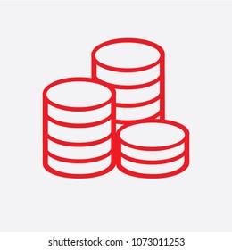 Flat icon of money vector icon