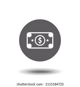 Flat icon of money vector