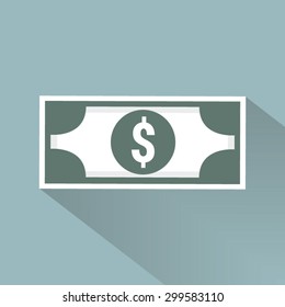 Flat icon of money vector icon