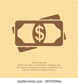 Flat icon of money vector icon