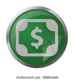 Flat icon of money vector icon