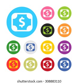 Flat icon of money vector icon