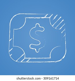 Flat icon of money vector icon