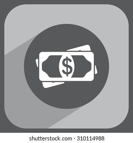 Flat icon of money vector icon