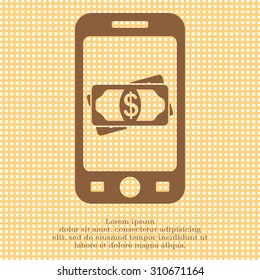 Flat icon of money vector icon