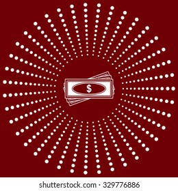 Flat icon of money vector icon