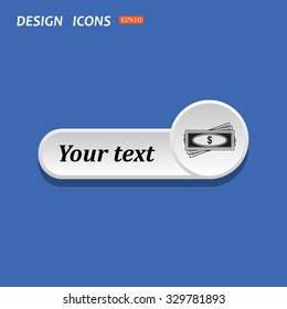Flat icon of money vector icon