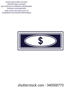 Flat icon of money vector icon