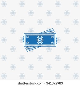 Flat icon of money vector icon