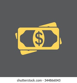 Flat icon of money vector icon