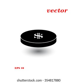 Flat icon of money vector icon