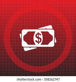 Flat icon of money vector icon