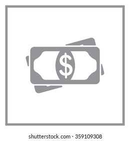 Flat icon of money vector icon