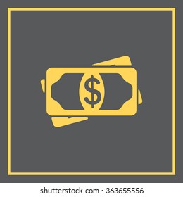 Flat icon of money vector icon