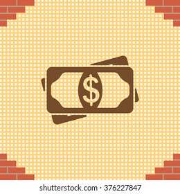 Flat icon of money vector icon