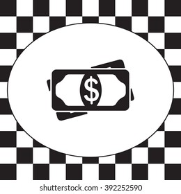 Flat icon of money vector icon