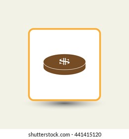 Flat icon of money vector icon