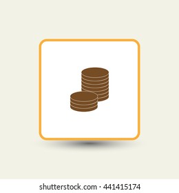 Flat icon of money vector icon