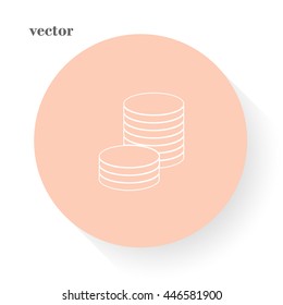 Flat icon of money vector icon