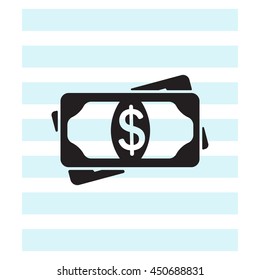 Flat icon of money vector icon