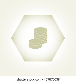 Flat icon of money vector icon