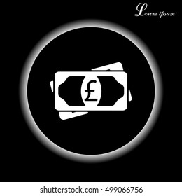 Flat icon of money vector icon
