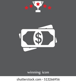Flat icon of money vector icon