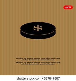 Flat icon of money vector icon