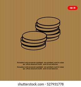 Flat icon of money vector icon