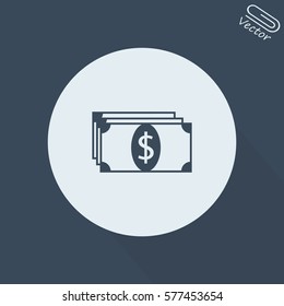 Flat icon of money vector icon