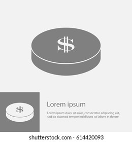 Flat icon of money vector icon