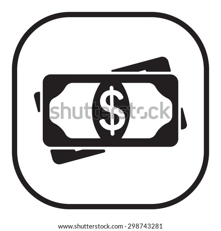 Flat icon of money vector icon