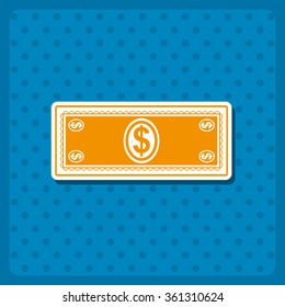 Flat icon of money  icon, vector illustration. Modern design. Flat design style