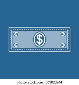 Flat icon of money  icon, vector illustration. Modern design. Flat design style
