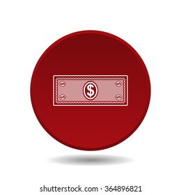 Flat icon of money  icon, vector illustration. Modern design. Flat design style
