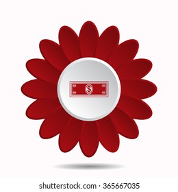 Flat icon of money  icon, vector illustration. Modern design. Flat design style