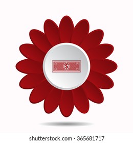 Flat icon of money  icon, vector illustration. Modern design. Flat design style