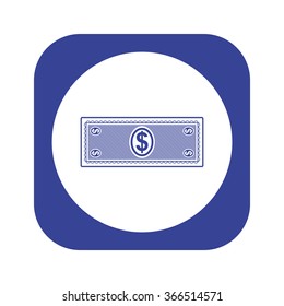 Flat icon of money  icon, vector illustration. Modern design. Flat design style