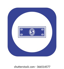 Flat icon of money  icon, vector illustration. Modern design. Flat design style