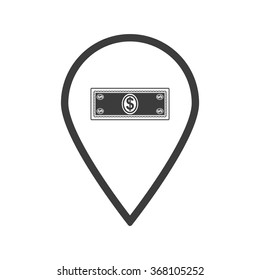 Flat icon of money  icon, vector illustration. Modern design. Flat design style
