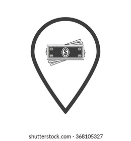Flat icon of money  icon, vector illustration. Modern design. Flat design style