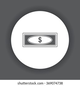 Flat icon of money icon, vector illustration. Modern design. Flat design style