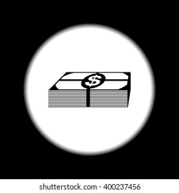 Flat icon of money vector icon. Illustration EPS 